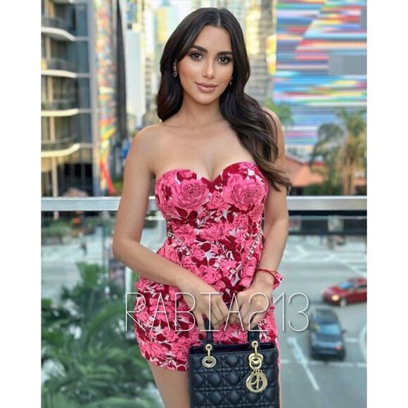 ZARA FLORAL JACQUARD DRESS - Picture 3 of 16